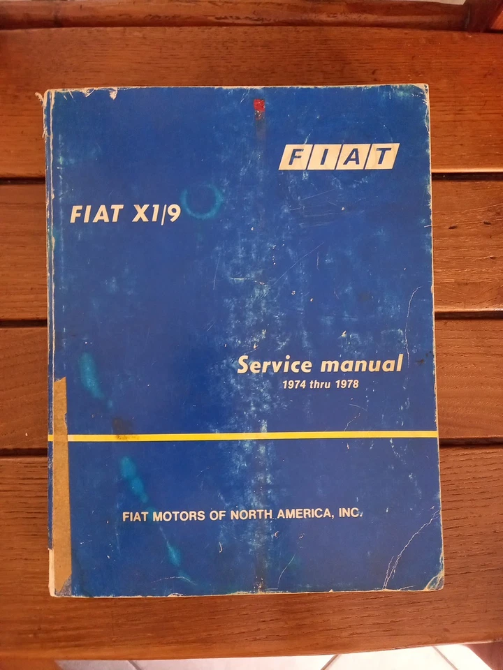 Manuale di Officina Assistenza 1974 al 1978 FIAT X 1/9 X1/9 X 1 9 Originale !! - Immagine 2 di 4