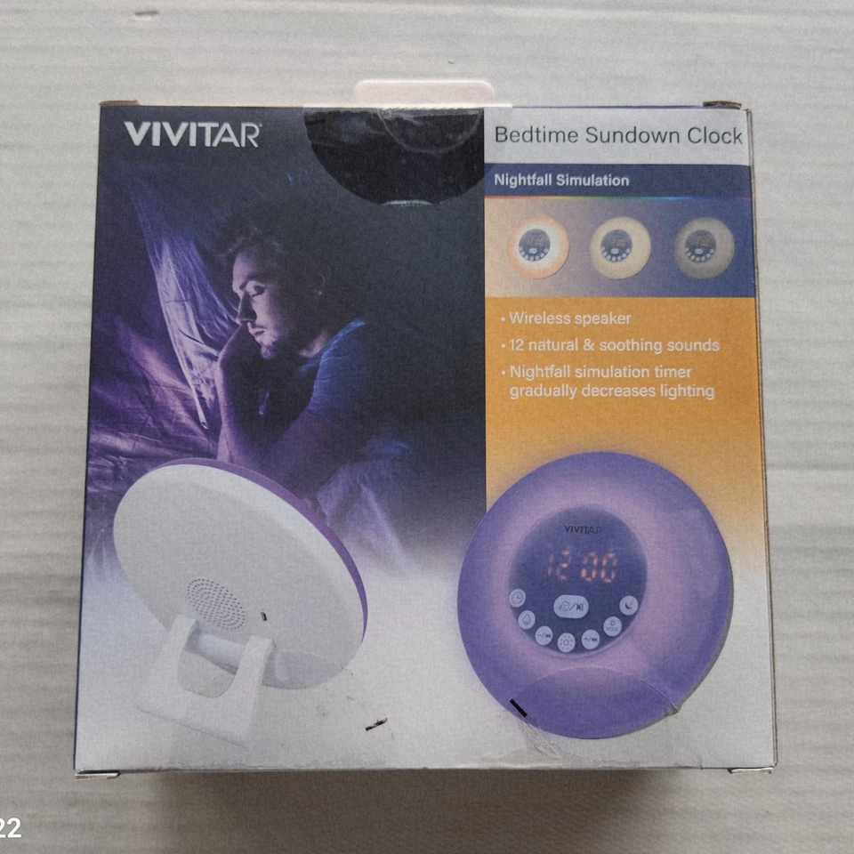 Vivitar Wake-Up Sunrise Clock - Wireless Speaker - Alarm Clock with Snooze - Image 2 of 4