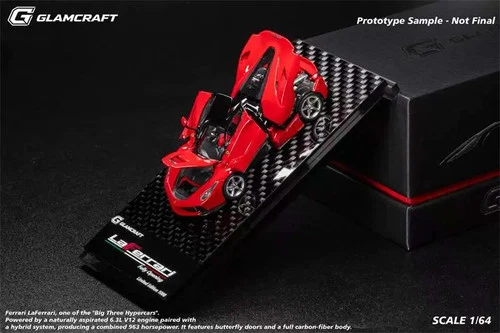 GLAMCRAFT 1:64 LaFerrari Red Full Opening Diecast Model Car