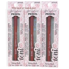 3 Pack IONI WARM NUDE GEL LIPLINER MATTE FINISH  LONG LASTING