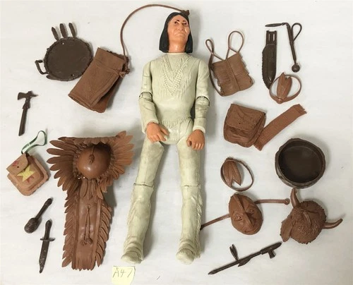 1960s MARX JOHNNY WEST CHIEF CHEROKEE WITH ACCESSORIES LOT #47