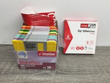 Vintage Floppy Disk Lot: 21 Imation Fujifilm 1.44MB Rainbow  3 Iomega Zip 100MB