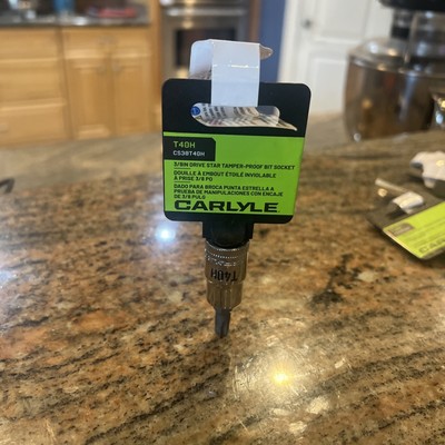 Brand New Carlyle 3/8'' Drive T40 Star Tamper-Proof Bit Socket