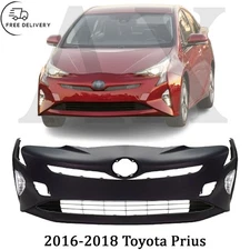 Front Bumper Cover Fascia & Lower Grille For 2016-2018 Toyota Prius