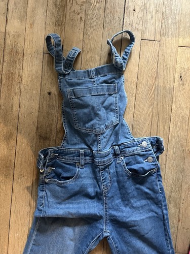 Cat & Jack Girls' Jean Denim Overalls Jumpsuit Straight Leg, Light Wash Sz L - Picture 12 of 12