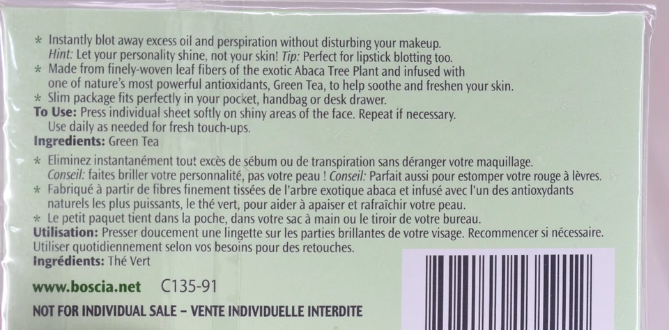 Boscia Green Tea Blotting Linens 25 Sheets Sealed New - Image 3 of 3