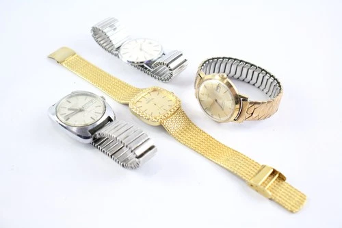 Vintage Mens Mechanical Watches Accurist Timex UNTESTED x 4