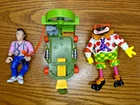Vintage 1989 TMNT Figures Vehicle Vernon Channel 6 Sewer Surfer Mike Clown