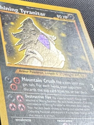 ポケモンカード　Shining Tyranitar 113/105 英語版 Shining Tyranitar 113/105 - Neo Destiny 1st Edition Holofoil