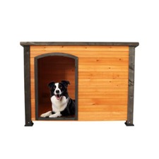 Outdoor  Indoor Wooden Dog House, 45" Large Dog Kennel with Elevated Feet