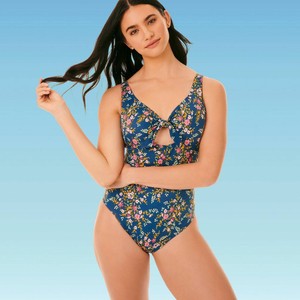 Beach Betty Slimming Control Tie Front Cut Out One Piece Swimsuit Medium 0 Ebay