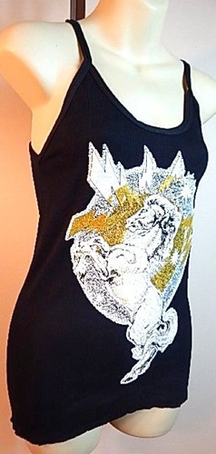 Camiseta sin mangas negra 100 % algodón Lightning Bolt Fantasy Mythical XXL de colección - Imagen 10 de 12