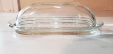 vintage clear Glass Butter Dish with Lid, Multi-Purpose Preserving Serving...