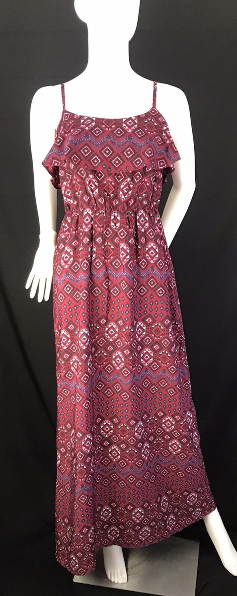 charlotte russe boho dress Charlotte Russe Colorful Floral Keyhole Sun Dress Boho Hippie Flowy Size M