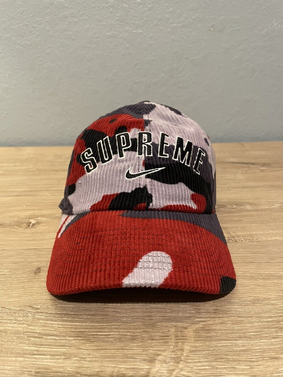 Supreme®/Nike® Arc Corduroy 6-Panel Red Camo New 100 Supreme®/Nike® Arc Corduroy 6-Panel Red Camo New 100