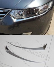Chrome Front Head Light Eyelid Cover Trim For 2009-2014 Acura Tsx Sedan Abs 2pcs