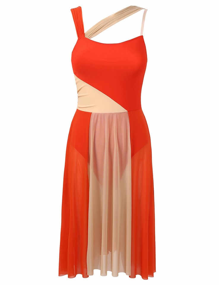 MSemis Lyrisch Tanzkleid - Ärmelloses Minikleid Für Ballett & Contemporary