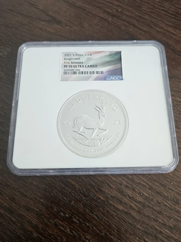2021 SOUTH AFRICA 2KR SILVER KRUGERRAND NGC PF70 ULTRA CAMEO FIRST RELEASES