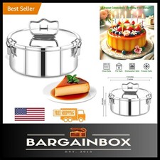 Stainless Steel Flan Pan 7.5-Inch, Dishwasher-Safe & Ergonomic Design