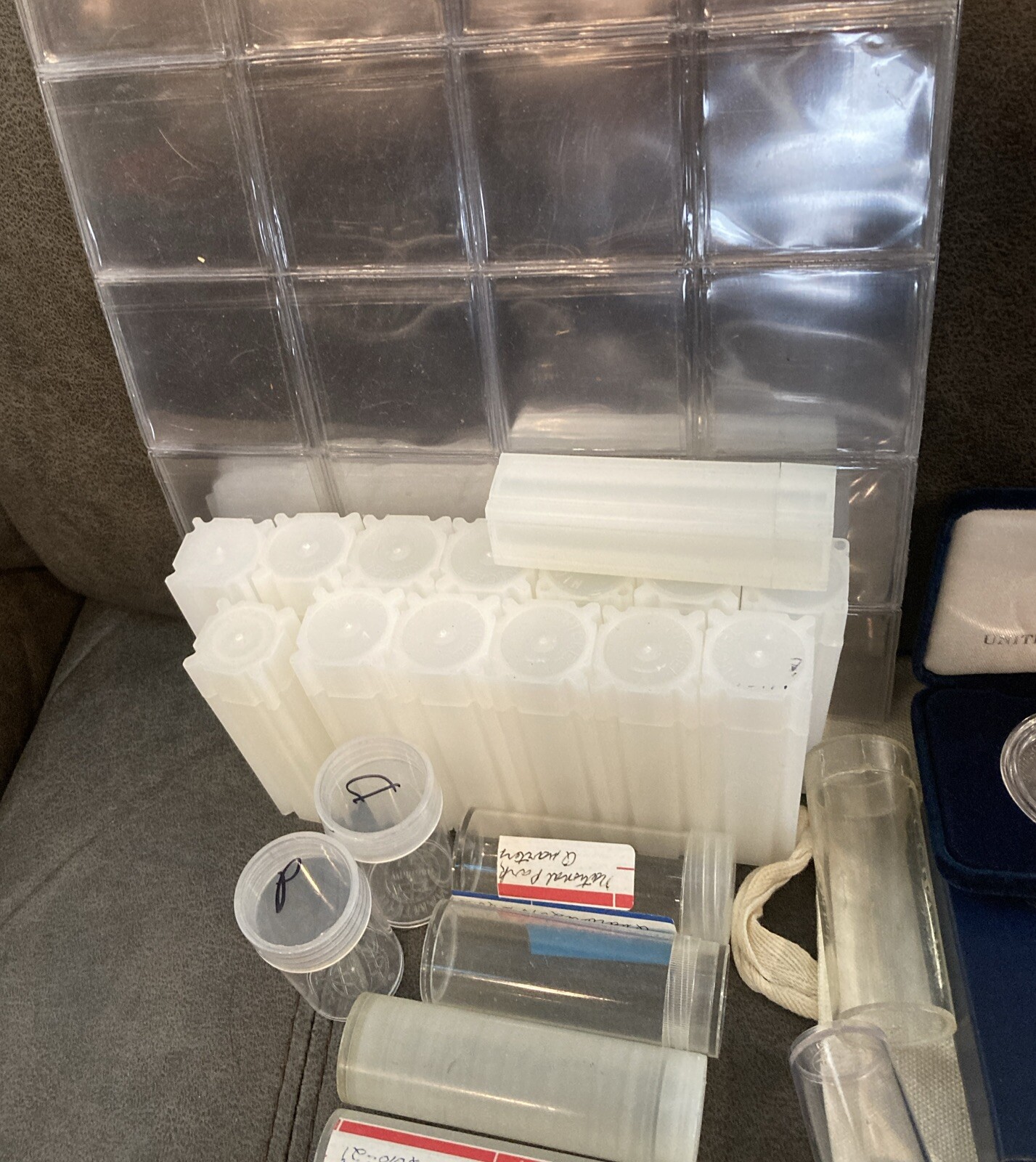 Large Supplies Lot - Coin Tubes, & Holders &Canvas Bags, mount holders,air-tites