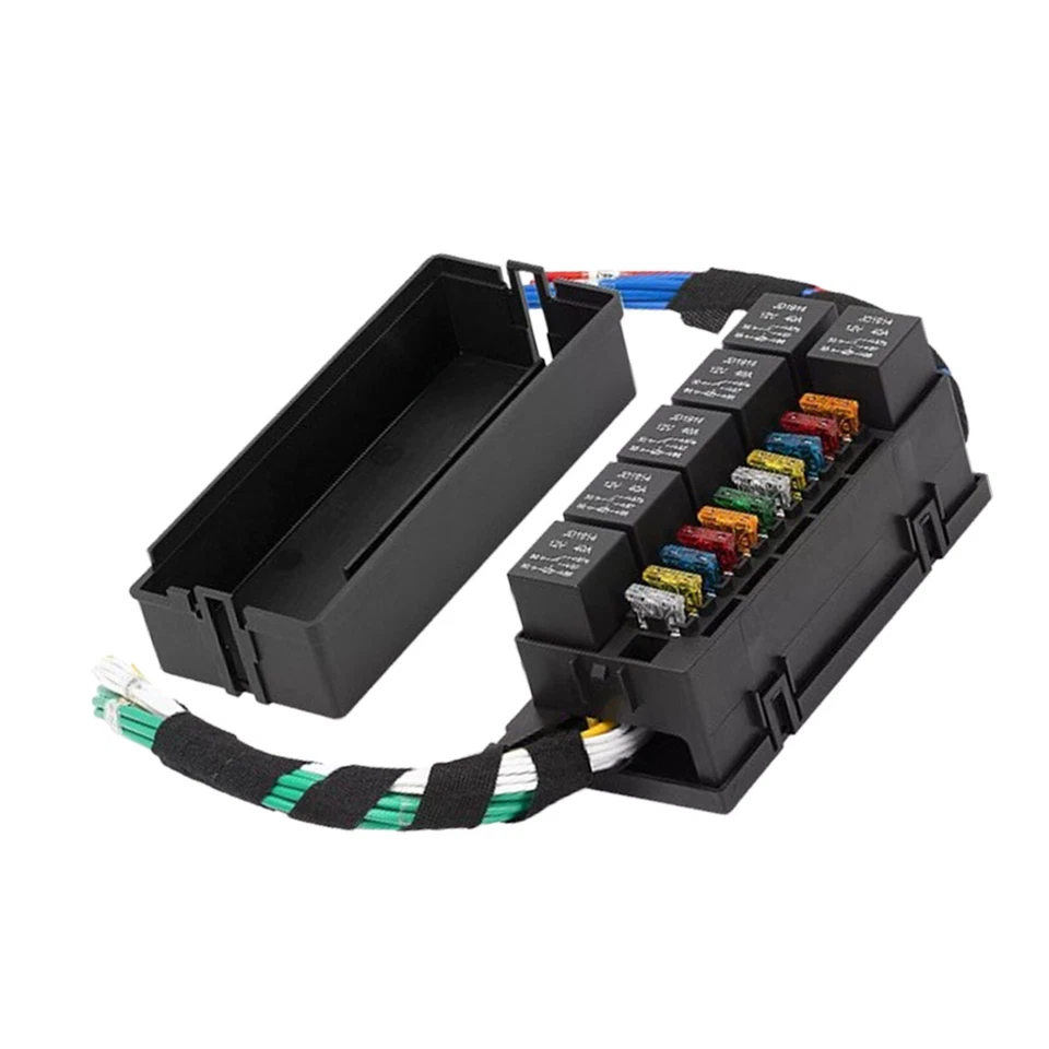 Car Modified 11-Way Relay Fuse Box 5Pin 12V 40A 6Relay With Pre-Wires WaterproQm - Image 3 of 4