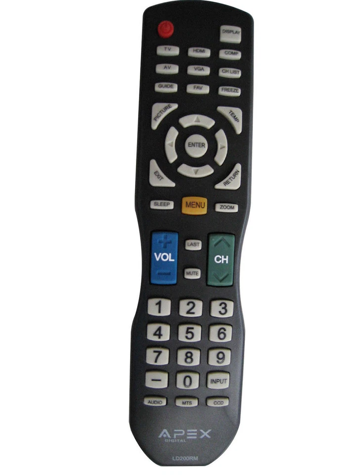 New APEX LD200RM TV Remote for LE4243 LE4643 LE5043 LE3942 LE4012 LE4612 LE3242 - Image 2 of 3