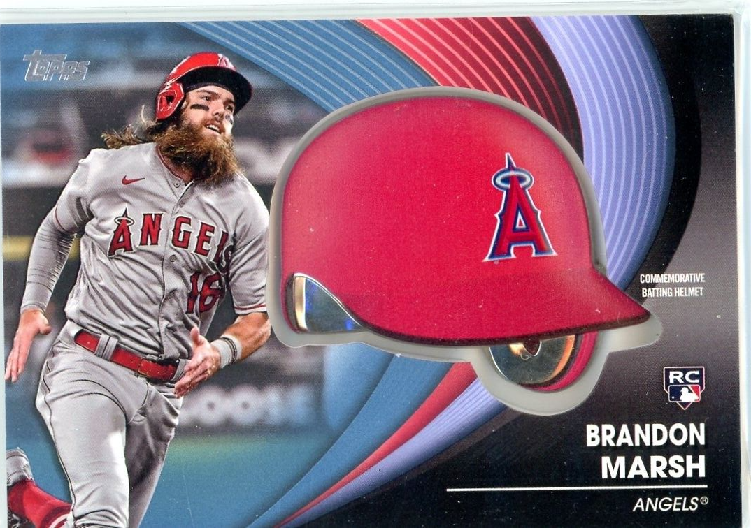 BRANDON MARSH 5枚限 DEFINITIVE エンゼルス ヘルメット BRANDON MARSH 2022 TOPPS COMMEMORATIVE BATTING HELMET BH-BM LOS
