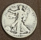 1921-s  Walking  Liberty Half dollar  ,  VG, Scarce date