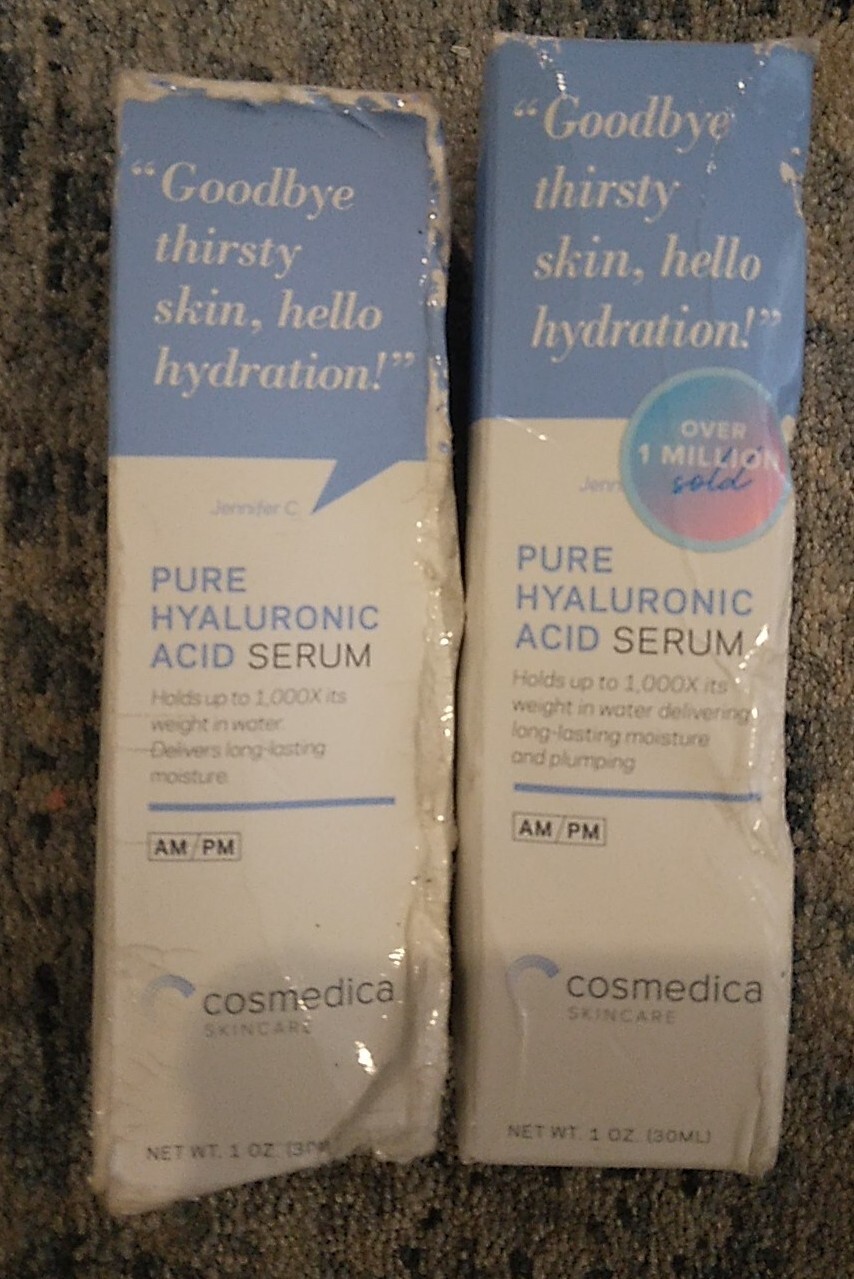 2 PACK Cosmedica Pure Hyaluronic Acid Serum 1 oz READ DESCRIPTION