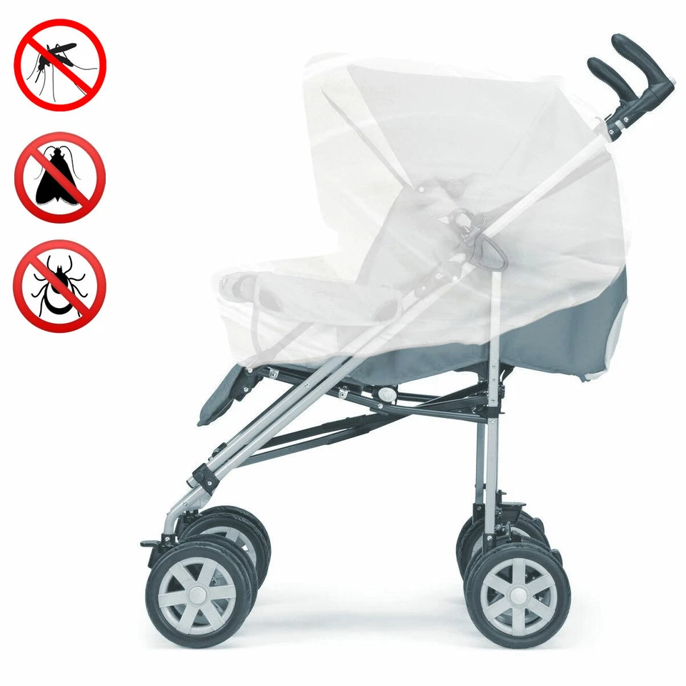 Zanzariera Per Copri Passeggino Carrozzina Ad Ovetto Traspirante Trasparente - Immagine 2 di 4