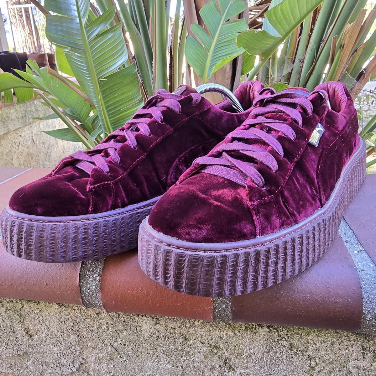 PUMA Fenty Velvet Creeper Royal Purple Burgundy 2016 364466 GUC - Main Image