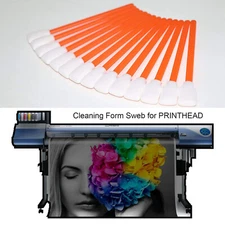 USA，50 pcs，5" Large Cleaning Foam Swabs for Roland Mimaki Mutoh Epson Printhead
