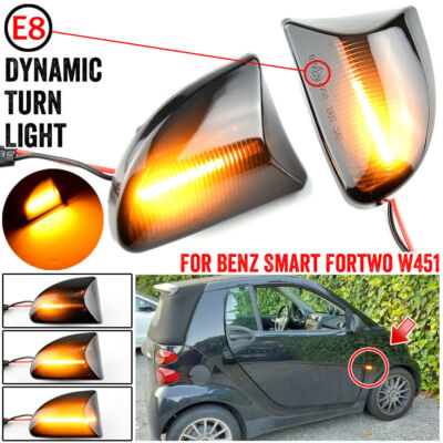 Dynamic LED Turn Signal Side Marker Lights For Bens 2007-15 Smart Fortwo W451