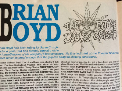 Strange Notes March 1990 #13 VINTAGE SKATEBOARD ZINE Santa