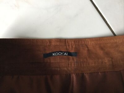 Jupe Courte (mini) En Daim 100% Chèvre Camel Kookai - Taille 36/38 - Occasion En Très Bon état