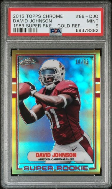 David Johnson Topps Chrome 1989 Super Rookie #89DJO Gold Refractor