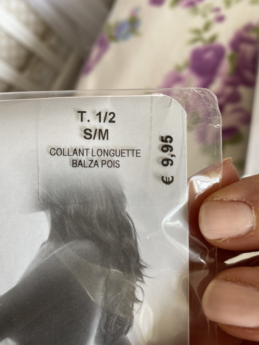 Calze collants donna nere CALZEDONIA longuette balza pois tg 1/2 S