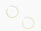 Brand New Gold Jcrew Simple Basic Thin Round Circle Hoop Earrings Nwt