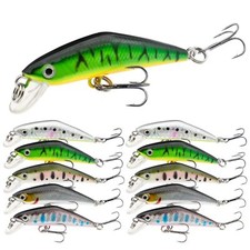 10 Crankbait Fishing Lures Swimbaits Topwater Lures for Fresh and Saltwater