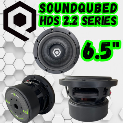 SoundQubed HDS2.2 Series 1000w Car Audio Subwoofer 6.5 Inch Dual 2 ohm