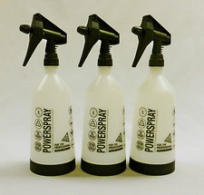 3 x Double Spray Action Trigger Bottles - 1L Heavy Duty Power Sprayer Valeting