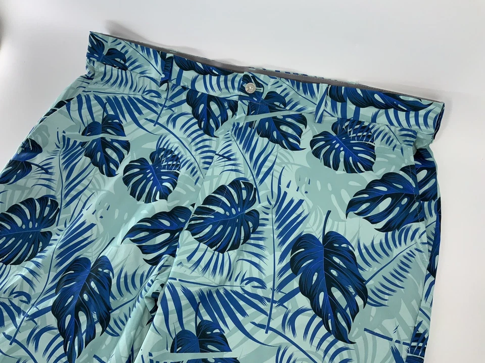 Pantalones Cortos de Golf Walter Hagen 11 Majors Talla 42 Hombres Floral Azul Poliéster YGI W4-164 Foto 3 de 4