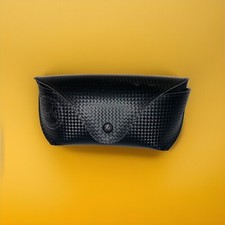 Vintage Black Ray-Ban Luxottica Sunglasses Textured Snap Case Holder Rare