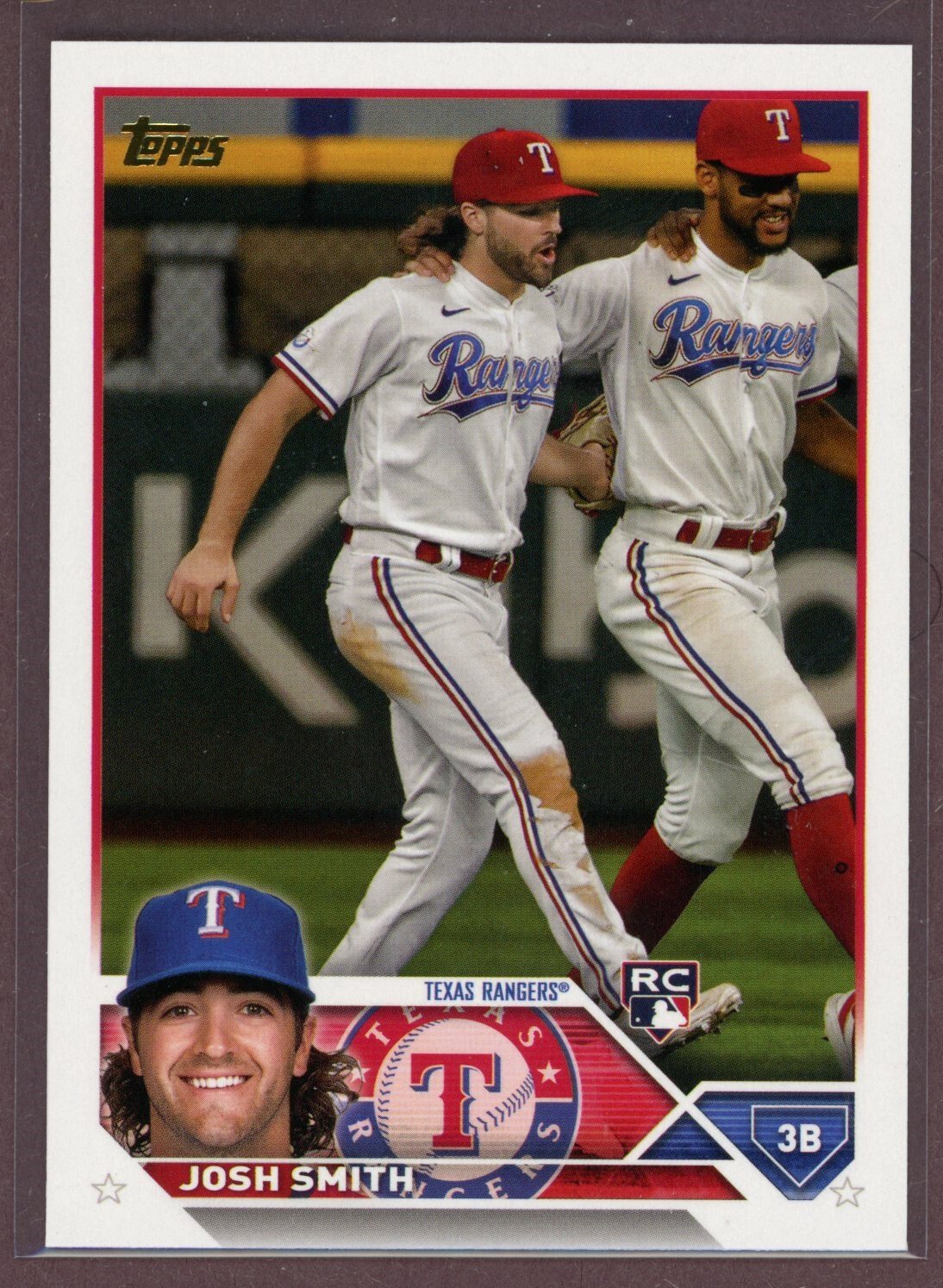 2023 Topps Series 1 Golden Mirror Image #37 Josh Smith RC SSP (Rangers)