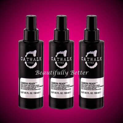 CATWALK TIGI CAMERA READY SHINE SPRAY FOR GLOSSY FINISH - 3 PACK! - 5.07 OZ EACH