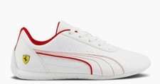 MENS PUMA FERRARI NEO CAT WHITE RED MOTORSPORT F1 SCUDERIA RACING DRIVING SHOES