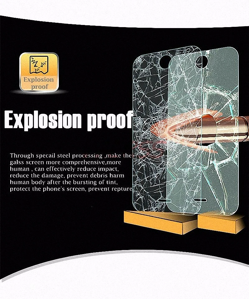 1/2x 9H Tempered Glass Screen Protector Protective Guard Film For Alcatel U5 - image 3 of 4