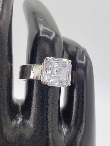 5.75 Ct Certified Treated Off White Diamond Solitaire Ring 925 Sterling Silver - Picture 2 of 7