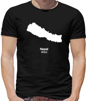 Country Silhouettes Nepal Herren T-Shirt - Kathmandu - Asien - Federal Democratic