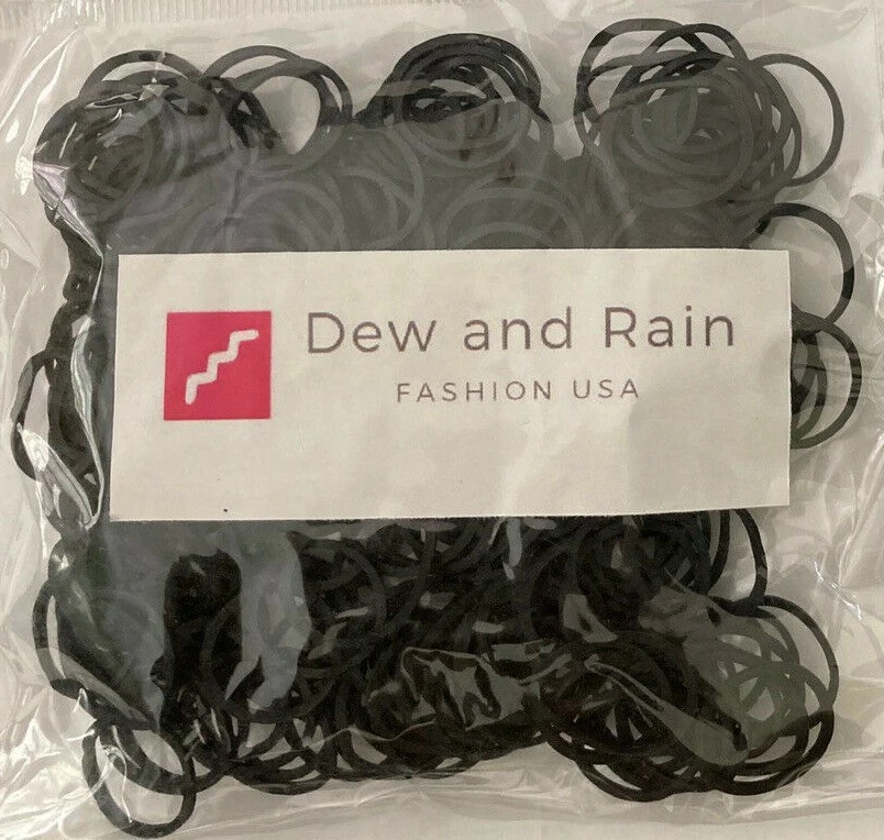 250 Small Black Rubber Bands for Crafts Hobbies Pony Hair Holder Office Use. - Image 2 of 4